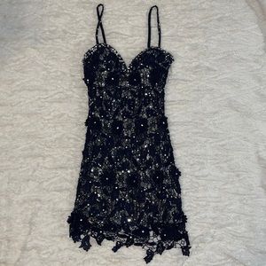 Jovani Sequin Navy Dress